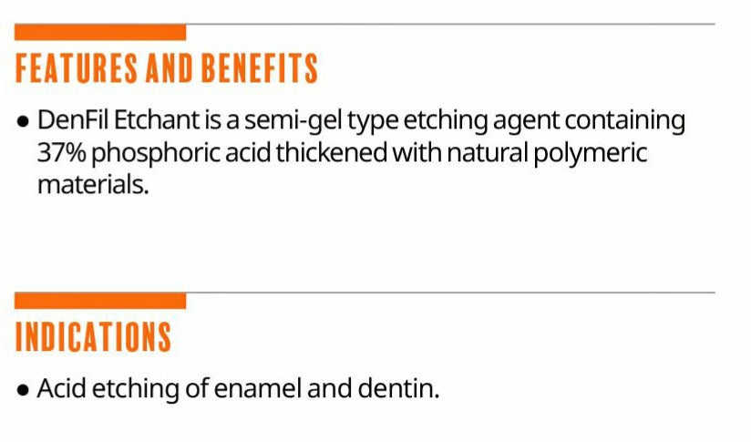 DenFil™ Etchant 37% Phosphoric Acid Gel