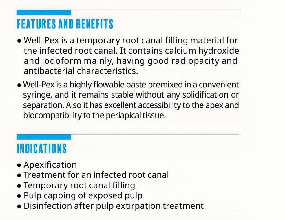 Well-Pex Oil-based Calcium Hydroxide Paste with Iodoform